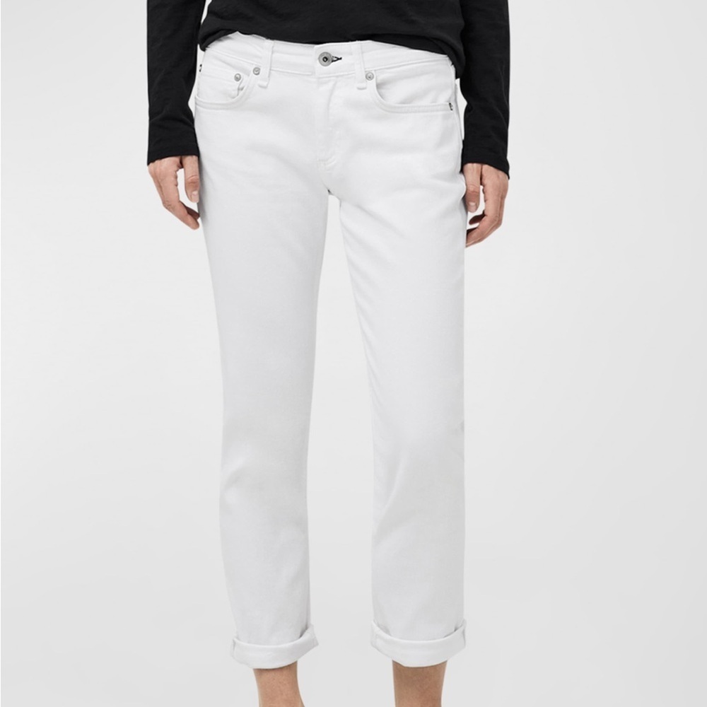 Rag & Bone Straight Leg White Jean Size 30
